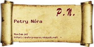 Petry Nóra névjegykártya